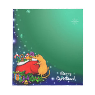 Frohe Weihnachten mit Rat Prince Notizblock