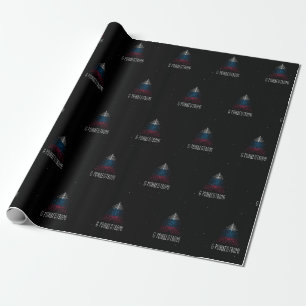Frohe Weihnachten mit russischer Flagge Geschenkpapier