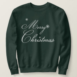 Frohe Weihnachten mit Schneeflocken Sweatshirt