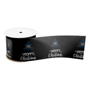 Frohe Weihnachten mit schottischer Flagge Satinband
