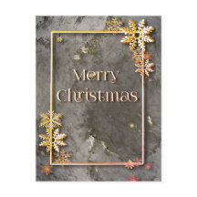 Frohe Weihnachten mit Tiefe und Schneekristallen