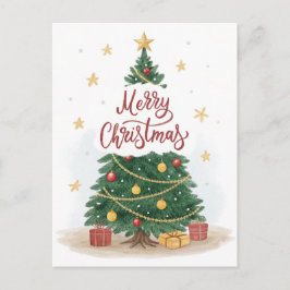 Frohe Weihnachten mit viel Liebe. Postkarte