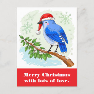 Frohe Weihnachten mit viel Liebe. Postkarte