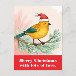 Frohe Weihnachten mit viel Liebe. Postkarte