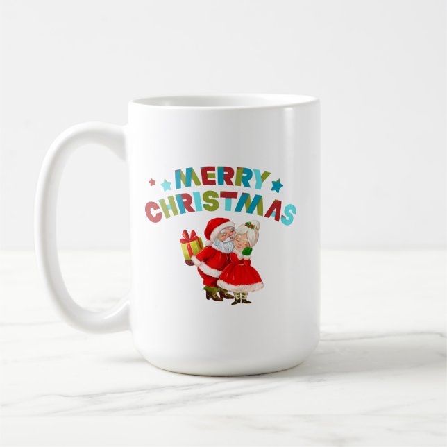Frohe Weihnachten mit Weihnachten Kaffeetasse (Links)