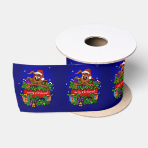 Frohe Weihnachten mit Weihnachts-Rabbit Satinband