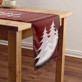 Frohe Weihnachten mit Weihnachtsbaumen Großer Tischläufer