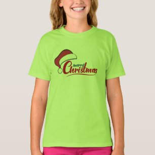 Frohe Weihnachten mit Weihnachtsmannmütze T - Shir T-Shirt