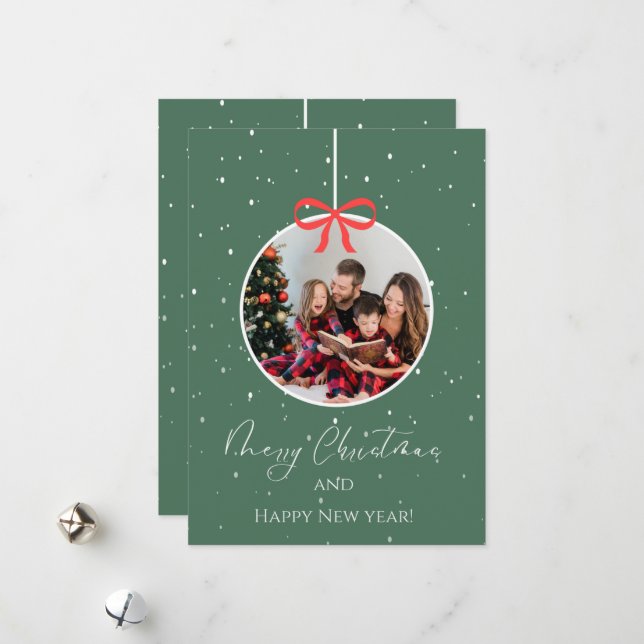 Frohe Weihnachten mit Wilsons Familienurlaubskarte (Vorderseite/Rückseite Beispiel)