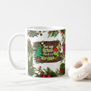 Frohe Weihnachten mit Winter-Rentier-Feiertagsgesc Kaffeetasse