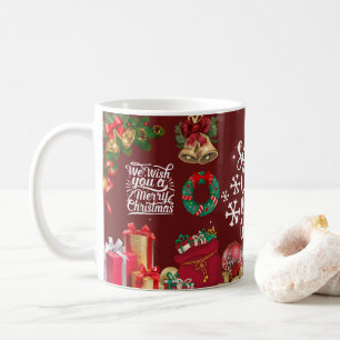 Frohe Weihnachten mit Winter-Rentier-Feiertagsgesc Kaffeetasse