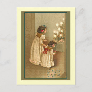 Frohe Weihnachten mit zwei Viktorianischen Mädchen