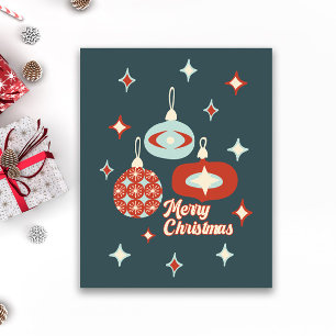 Frohe Weihnachten Mitte des Jahrhunderts Moderne Poster