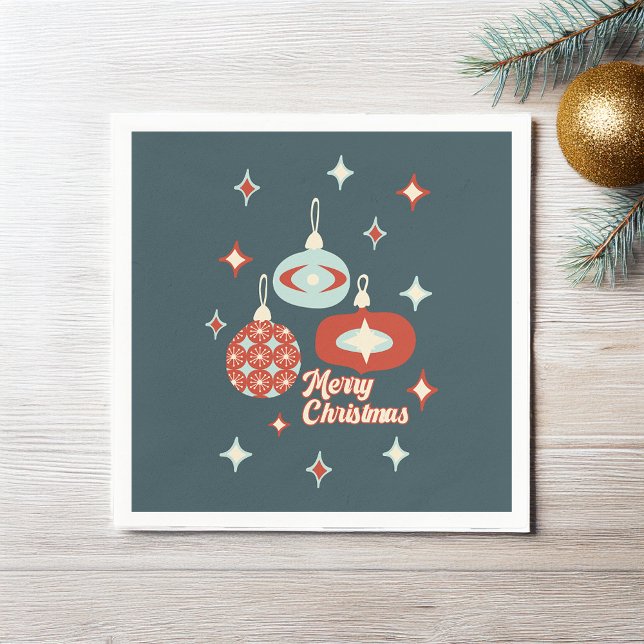 Frohe Weihnachten Mitte des Jahrhunderts Moderne Serviette (Von Creator hochgeladen)