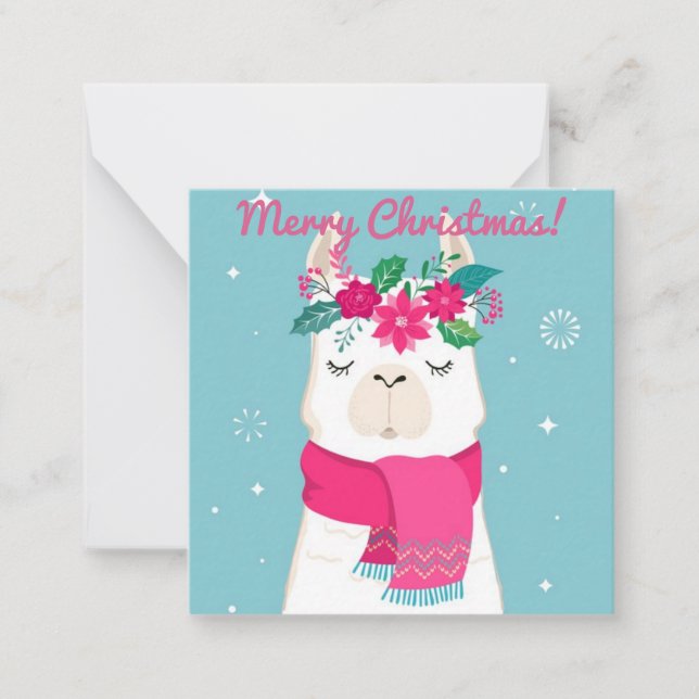 Frohe Weihnachten Mitteilungskarte (Vorderseite)