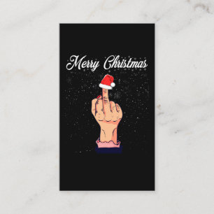 Frohe Weihnachten Mittelfinger Rude Xmas hässlich Visitenkarte