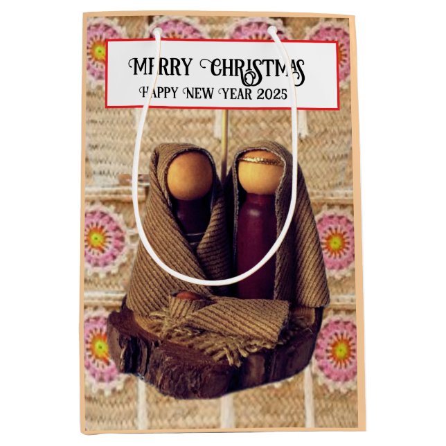 Frohe Weihnachten! Mittlere Geschenktüte (Vorderseite)