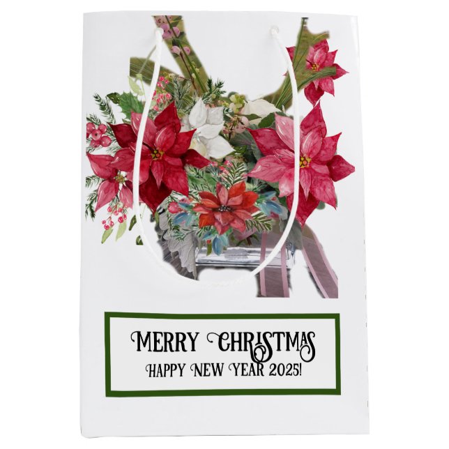 Frohe Weihnachten! Mittlere Geschenktüte (Vorderseite)