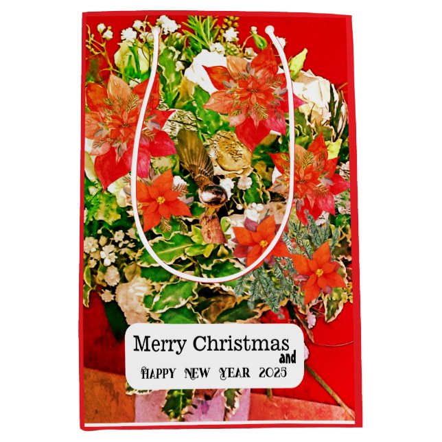 Frohe Weihnachten! Mittlere Geschenktüte (Vorderseite)