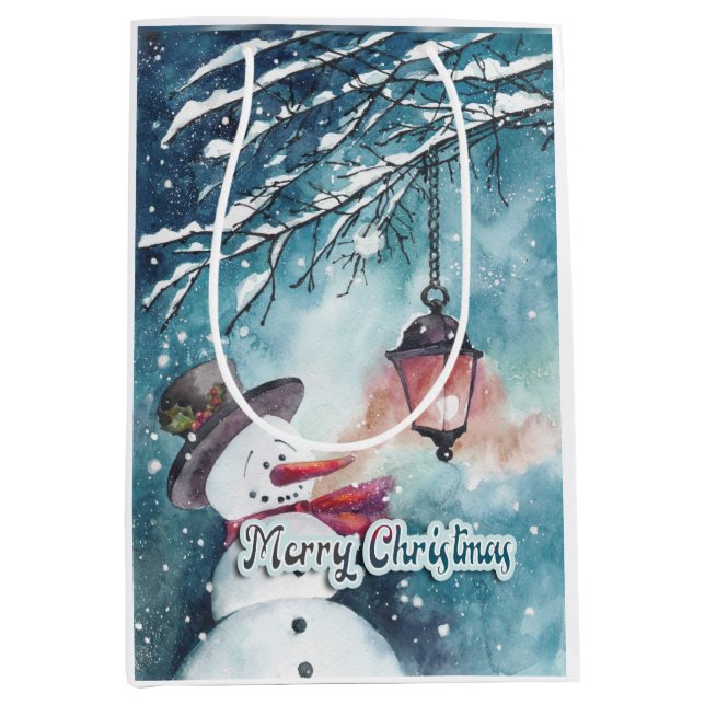 Frohe Weihnachten Mittlere Geschenktüte (Vorderseite)