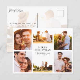 Frohe Weihnachten Modern 6 Fotos Collage 