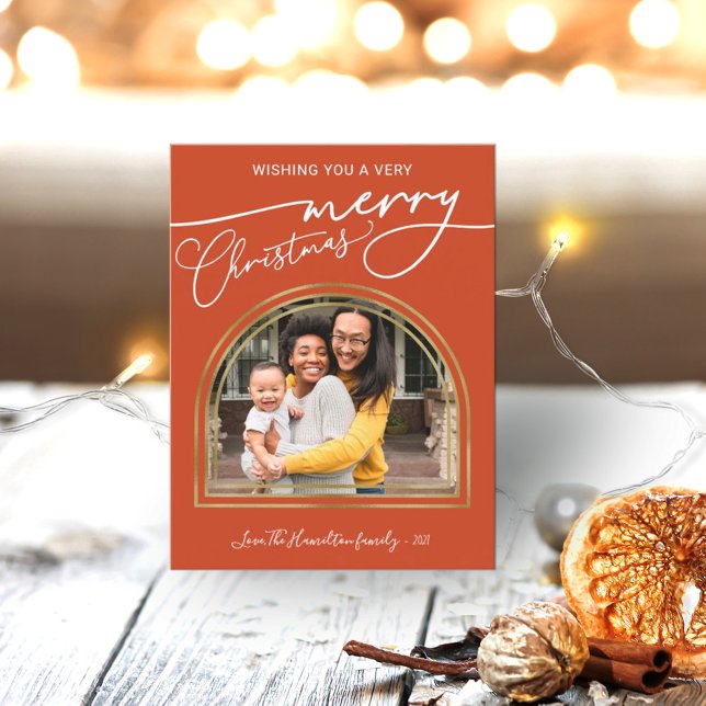 Frohe Weihnachten Modern Calligrafy Arch Frame (Von Creator hochgeladen)