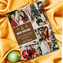 Frohe Weihnachten moderne 4-Familien-Foto niedlich