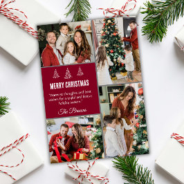 Frohe Weihnachten moderne 4-Familien-Foto niedlich