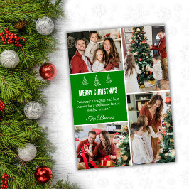 Frohe Weihnachten moderne 4-Familien-Foto niedlich