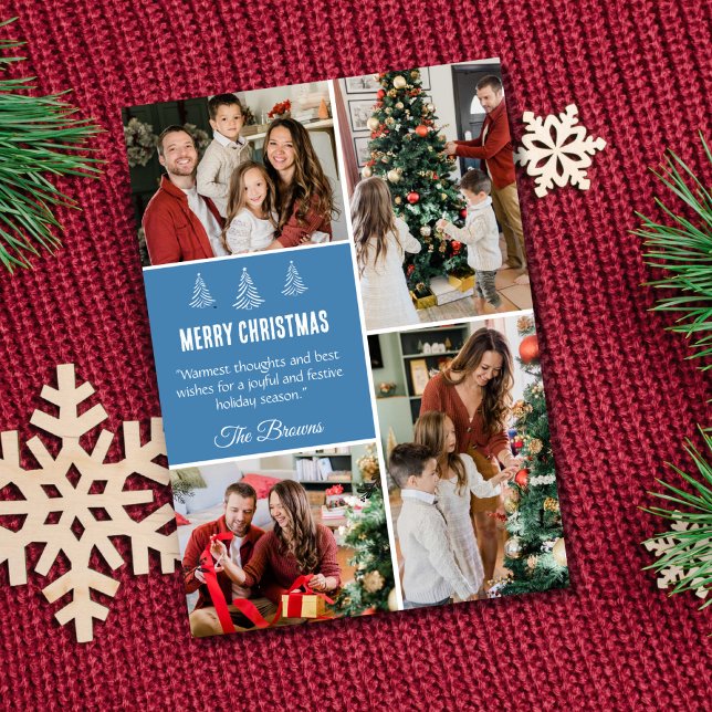 Frohe Weihnachten moderne 4-Familien-Foto niedlich (Von Creator hochgeladen)