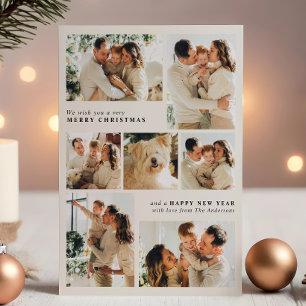 Frohe Weihnachten Moderne 7-Foto Collage