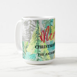 Frohe Weihnachten Moderne Abstrakte Winter Wasserf Kaffeetasse