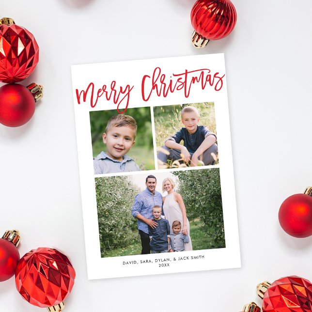 Frohe Weihnachten Moderne einfache rote Schrift 3  (Von Creator hochgeladen)