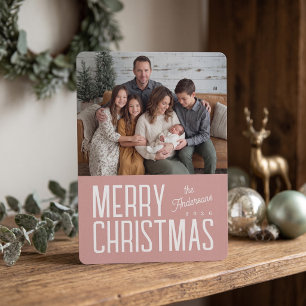Frohe Weihnachten Moderne Familie Foto - Rosa