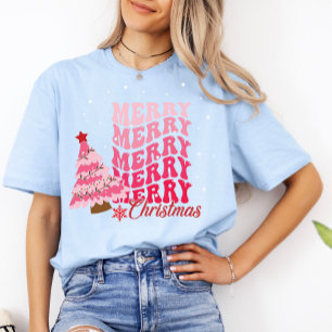 Frohe Weihnachten Moderne Familienwomens Xmas Spaß T-Shirt