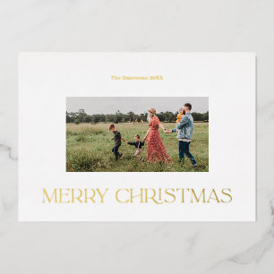 Frohe Weihnachten Moderne Foil Holiday Card Folien Feiertagskarte