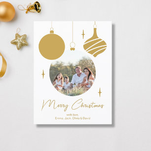 Frohe Weihnachten Moderne Fotografie Gold Schrift