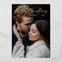 Frohe Weihnachten Moderne, gezinkte Foil-Urlaubska