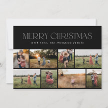 Frohe Weihnachten Moderne Minimal Schwarz und Weiß