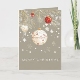 Frohe Weihnachten Moderne Ornamente Dankeskarte