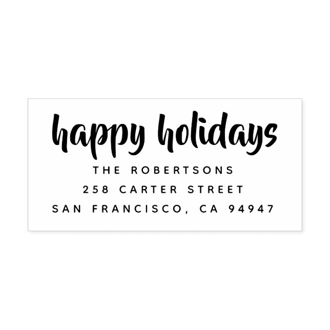 Frohe Weihnachten Moderne Personalisiert Permastempel (Design)