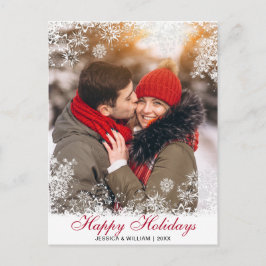 Frohe Weihnachten Moderne Pinselschrift FOTO Gruß Postkarte