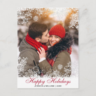 Frohe Weihnachten Moderne Pinselschrift FOTO Gruß Postkarte