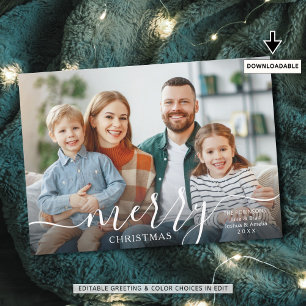 FROHE WEIHNACHTEN Moderne Schrift Foto-Overlay