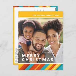 Frohe Weihnachten Moderne Stripes Foto Urlaub