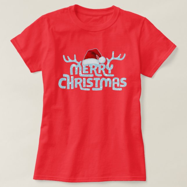 Frohe Weihnachten Moderne trendige Familie Matchin T-Shirt (Design vorne)