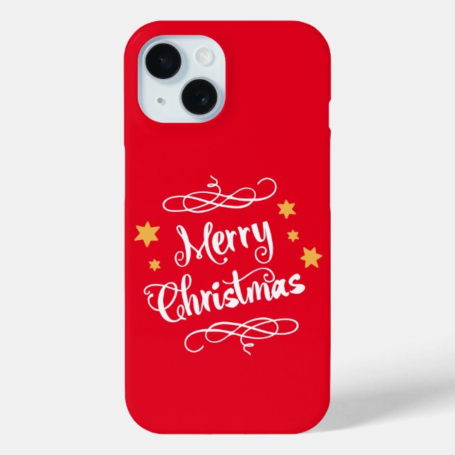 Frohe Weihnachten Moderne Typografie Case-Mate iPhone Hülle (Rückseite)