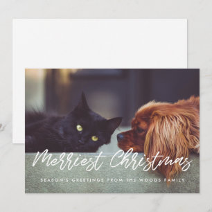 Frohe Weihnachten Moderne Typografie Familie Foto