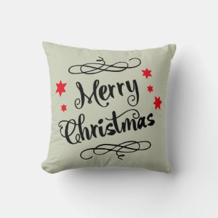 Frohe Weihnachten Moderne Typografie Kissen