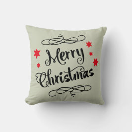 Frohe Weihnachten Moderne Typografie Kissen